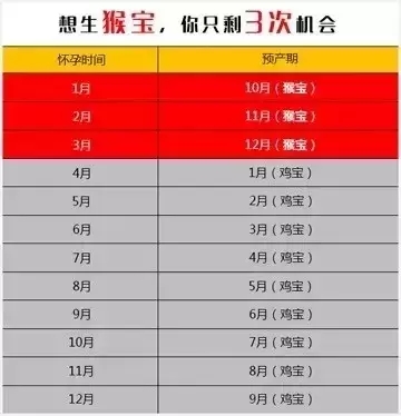 注意！你还有3次备孕金猴宝宝的机会，错过……要等12年！